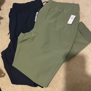 Old Navy stretchtech joggers. Navy and green. NWT. Size Large. Priced together.